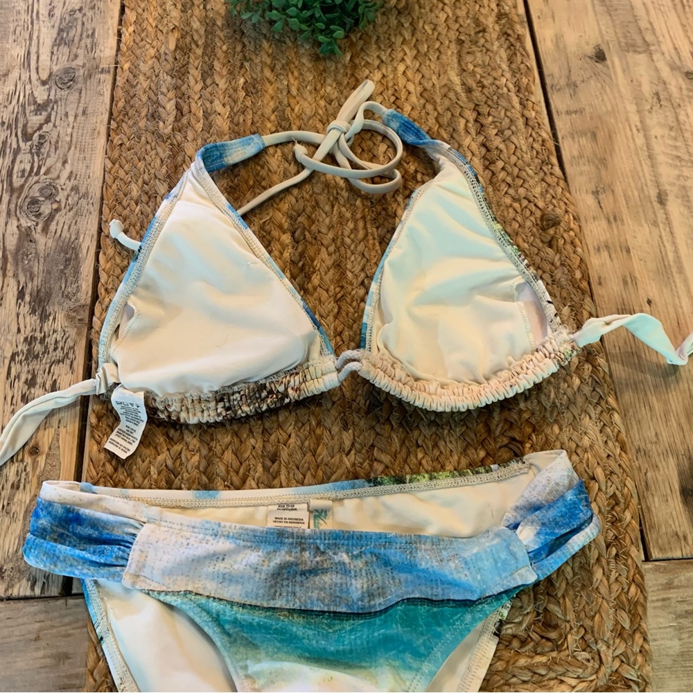 Hobie Bikini Swim Suit Bathing Woody Surf Beach Sand Ocean Palm Tree 2 Piece - Picture 13 of 16